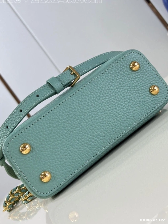 Aaa replica ru LOUIS VUITTON MINI-22*12*8CM CAPUCINES 0713